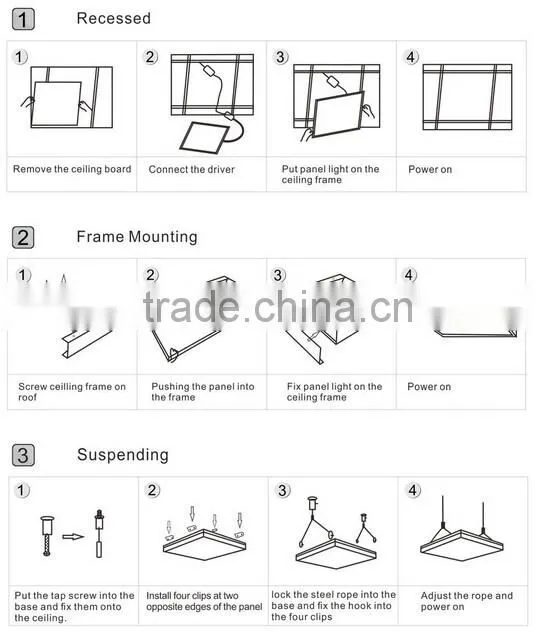 Alibaba express new products Luxury Cheap Square 600x600mm 48W big LED Panel with CE ROHS