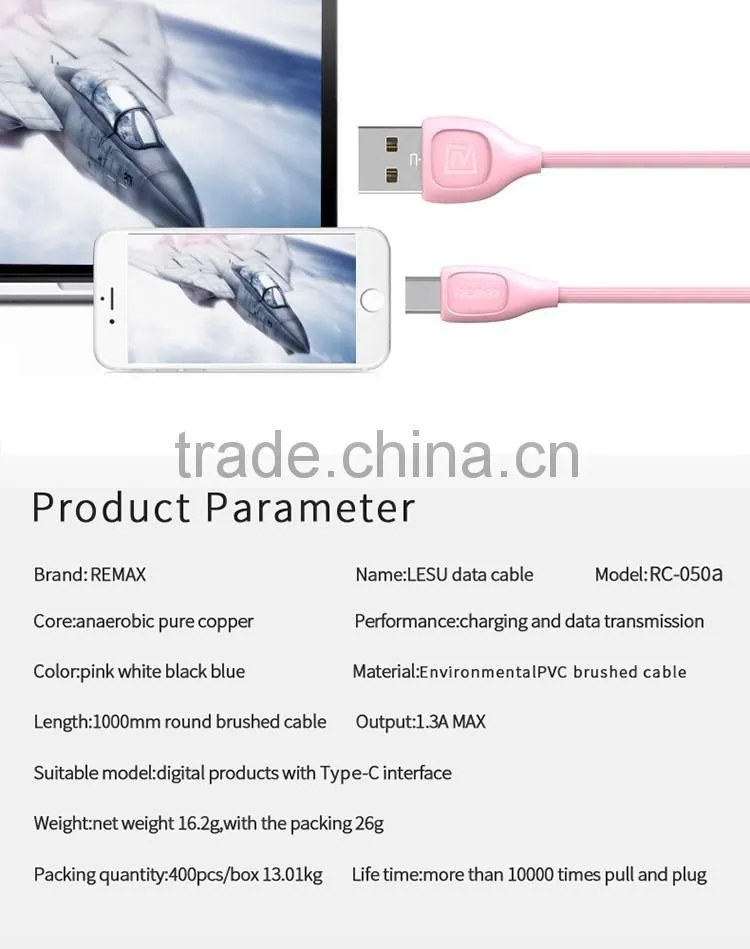 REMAX Lesu usb Type C Cable for mobile phone