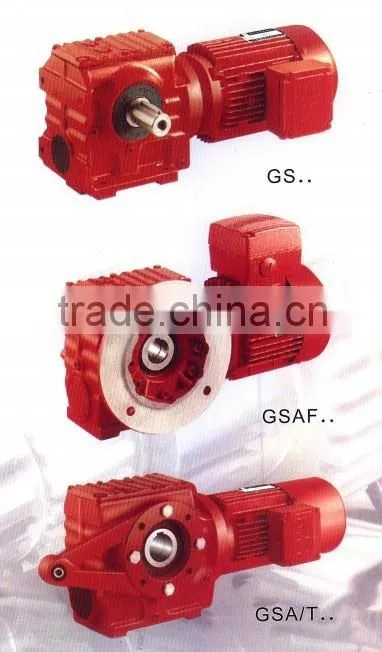 China manufacturer Guomao S Series helical worm ratio reduction gear box for cement mill