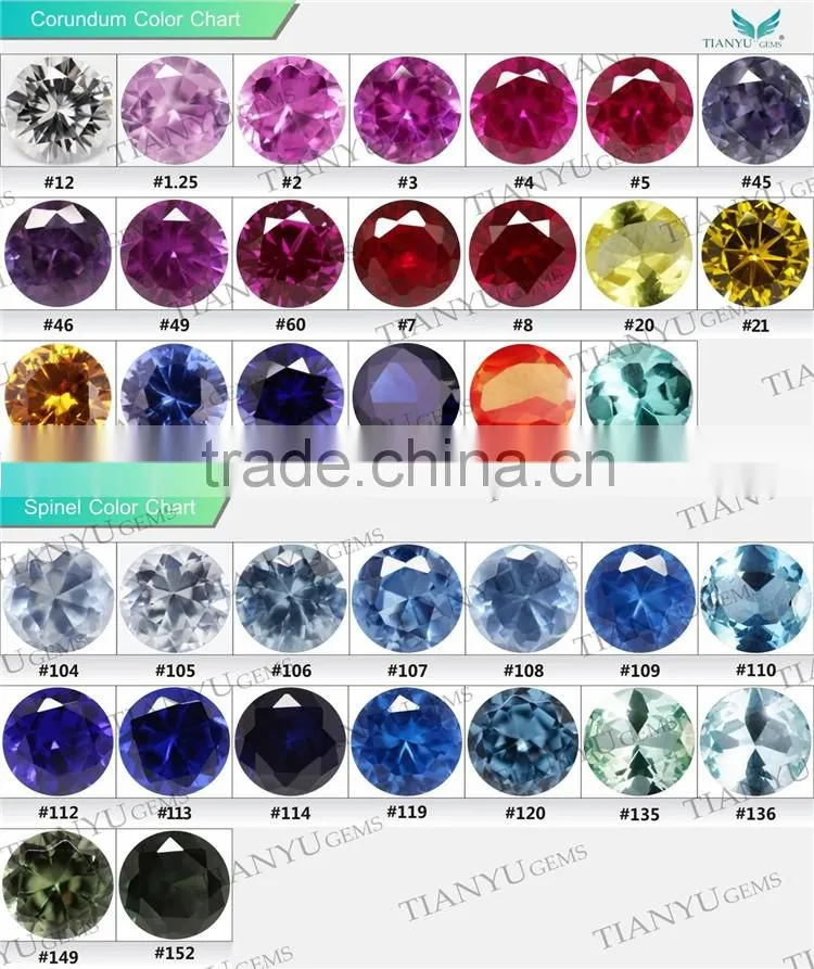 Synthetic Corundum 5# color red pear cut for rings pendant jewelry