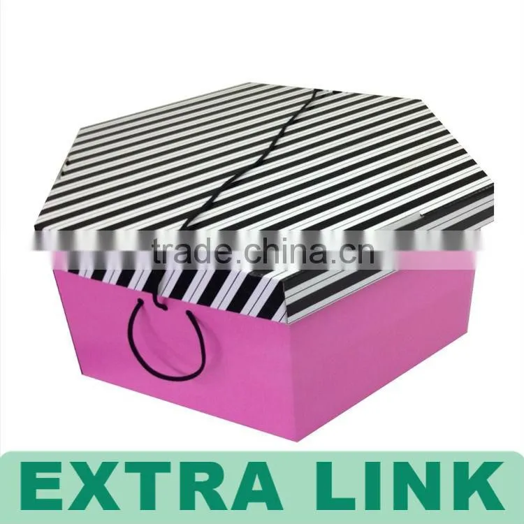New Design Handmade Recycle Customized round cardboard hat boxes