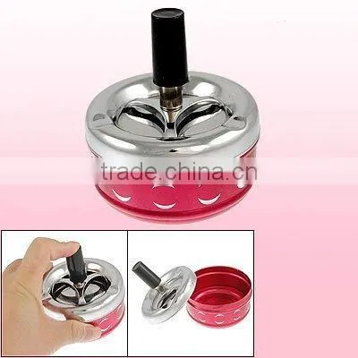 Stainless Steel Spinning Ashtray, Round Metal Ashtray
