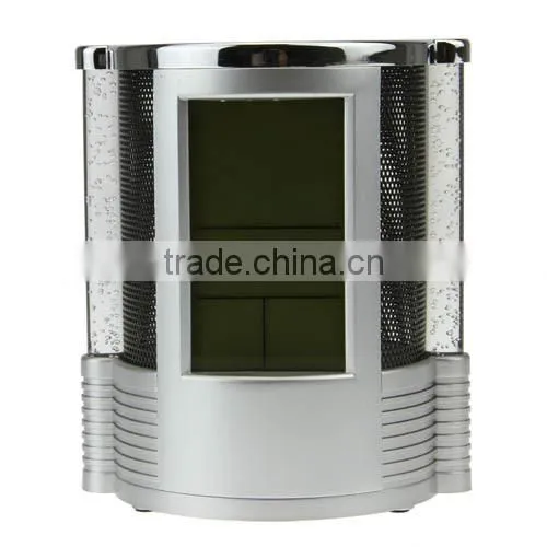 pen holder with flashing colour LED and calendar
