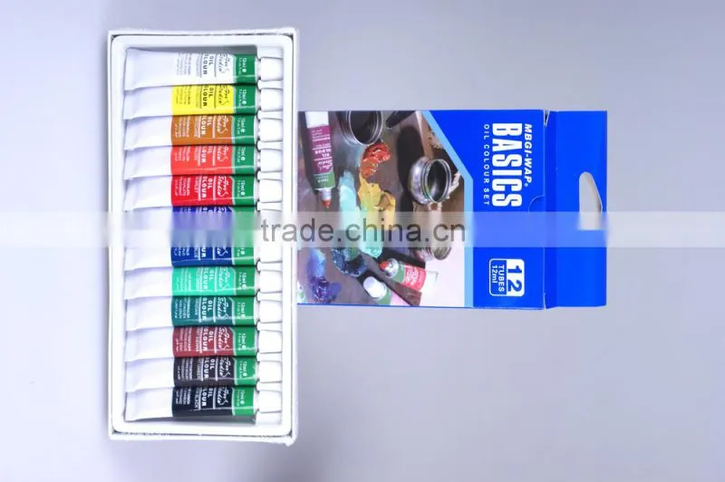 12x12ml good quality oil color set /oil paint /oil paint suppler