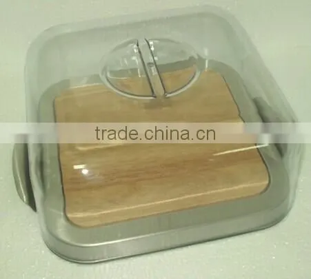 Stainless steel Bread box with clear lid