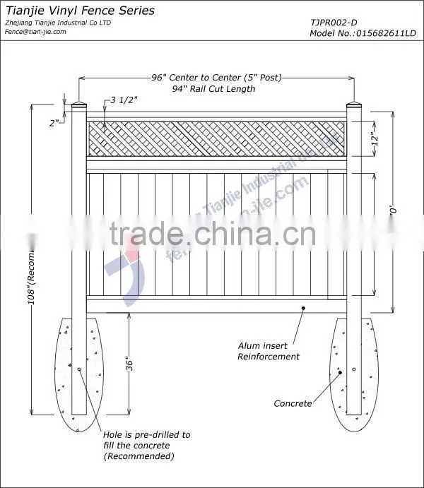 100% Virgin Material PVC Fence, PVC Fence Series