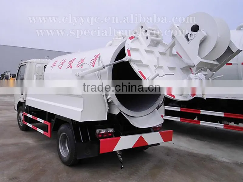 dongfeng high pressure drain cleaning truck with large volume