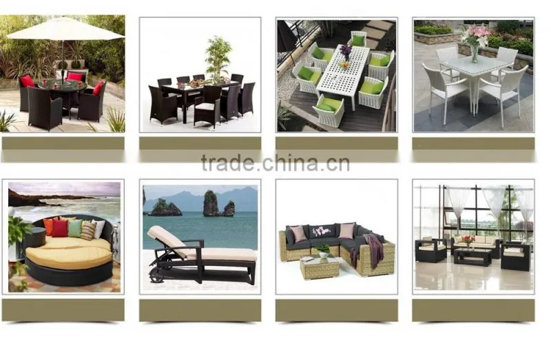UV protection rattan outdoor furniture patio sectional lounge set