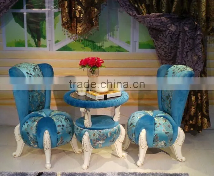 BISINI Classic Solid Wood with Fabric Chair, Elegant Designed Living Room Set, Leisure Table and Chairs Set (BF01-X1199)