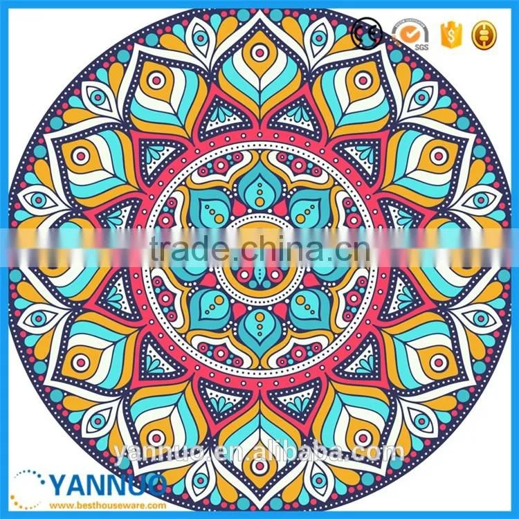 Custom Large Round Donut Beach Towel Printed Cotton Sunscreen shawl Beach mat