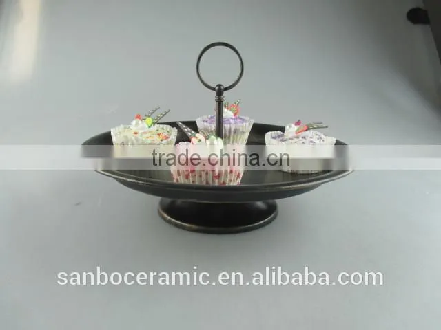 Colored mini cake stand in high fashion and quality, metal white cake stand