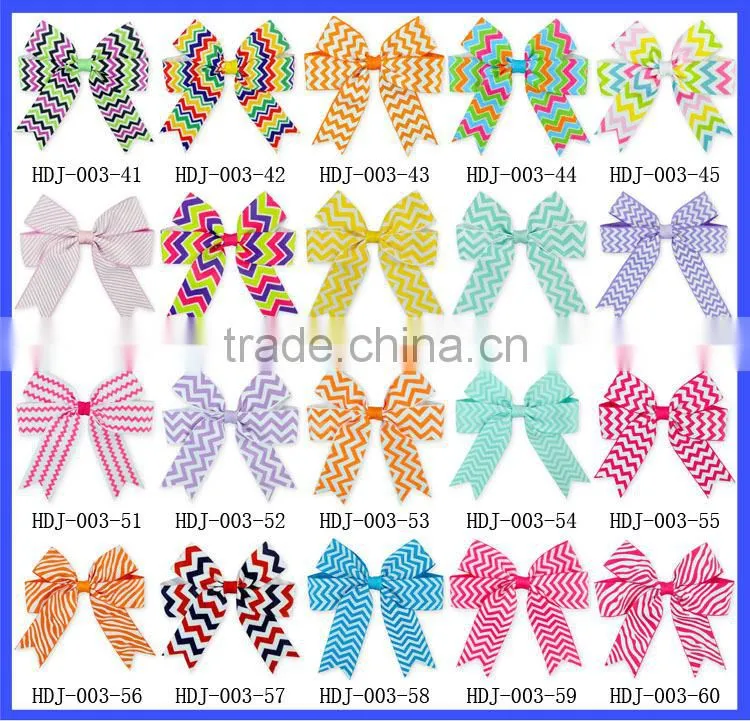 Blue Heart Pattern Grooming Bows Baby Kids Hair Ribbon Boutique Wholesale Style Hair Bows