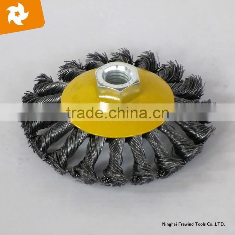 Twist Knot Circular Stainless Steel Wire bevel Brush steel wire brush