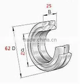 GE type Spherical Plain Radial Bearing with fiting crack GE120ES