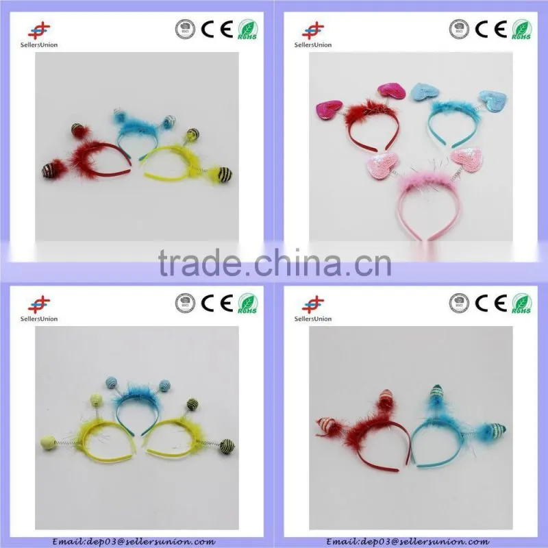 2015 Feather Bling Bling Sequins Ball Party Hair Accessories For Kids