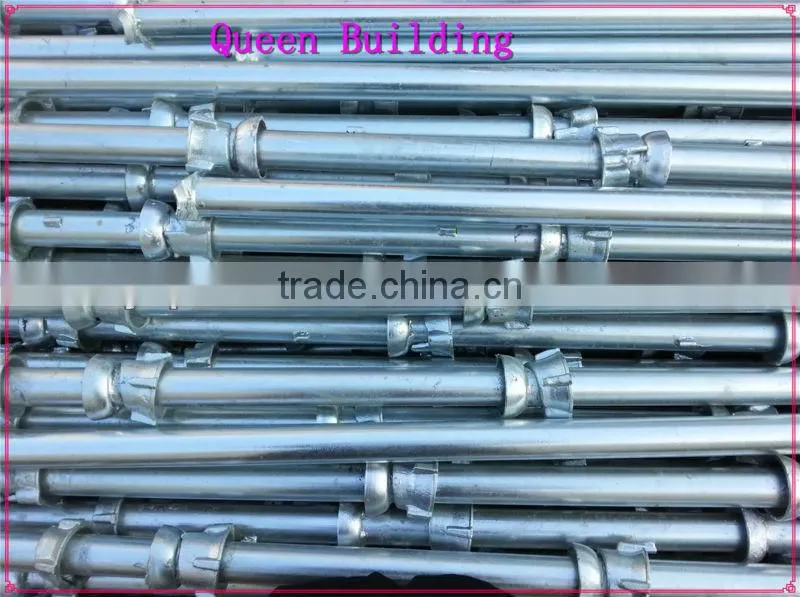 Cuplock scaffolding standard and ledger