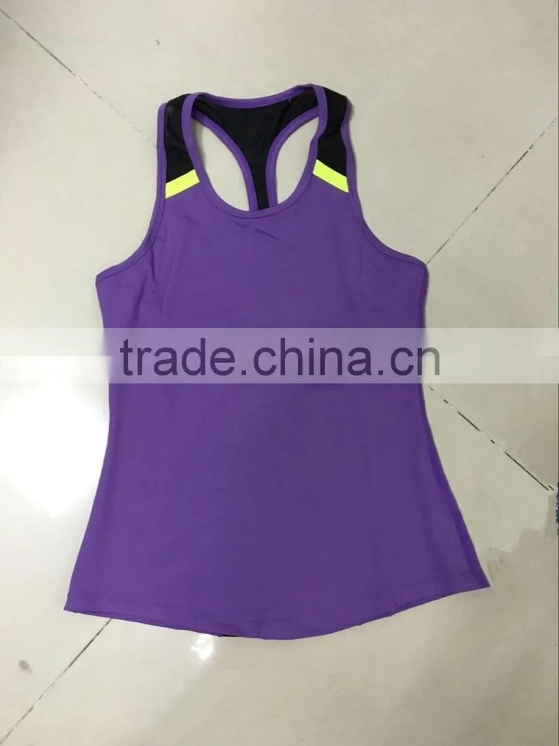 Women fashion design dryfit gym fitness singlet
