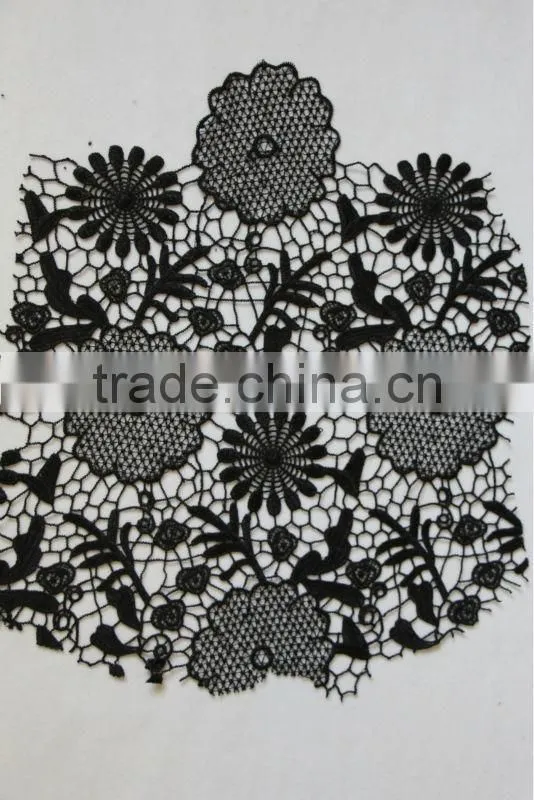 embroidered flower trim fabric