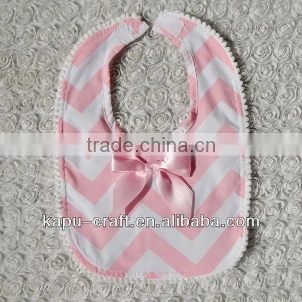 New style quatrefoil baby bibs with bow