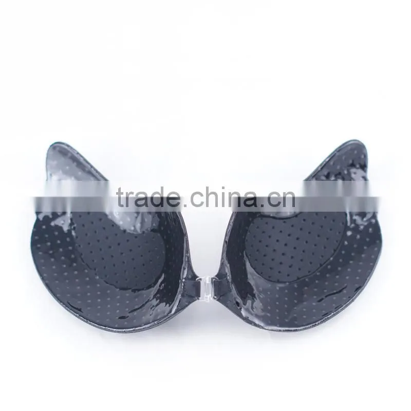 Strong stickness polyolefin gel BRA with breathable holes