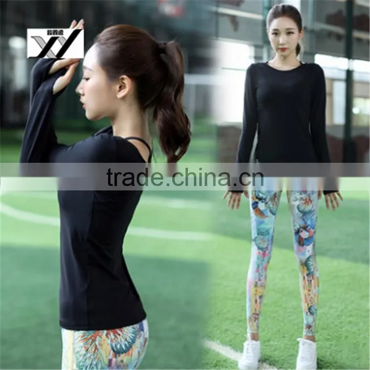 2017 High quality quick Drying Printed Yoga Sports Pants for GYM