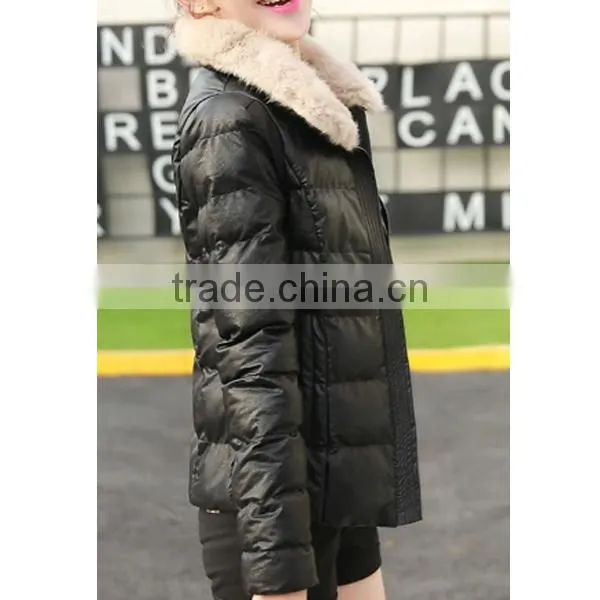 2015 Good After-sale Lady Outdoor Light Cotton Jacket With Fur Collar