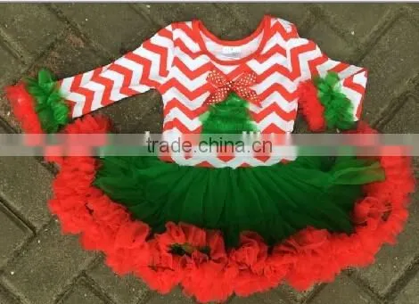2014 new hot christmas tree chevron dress
