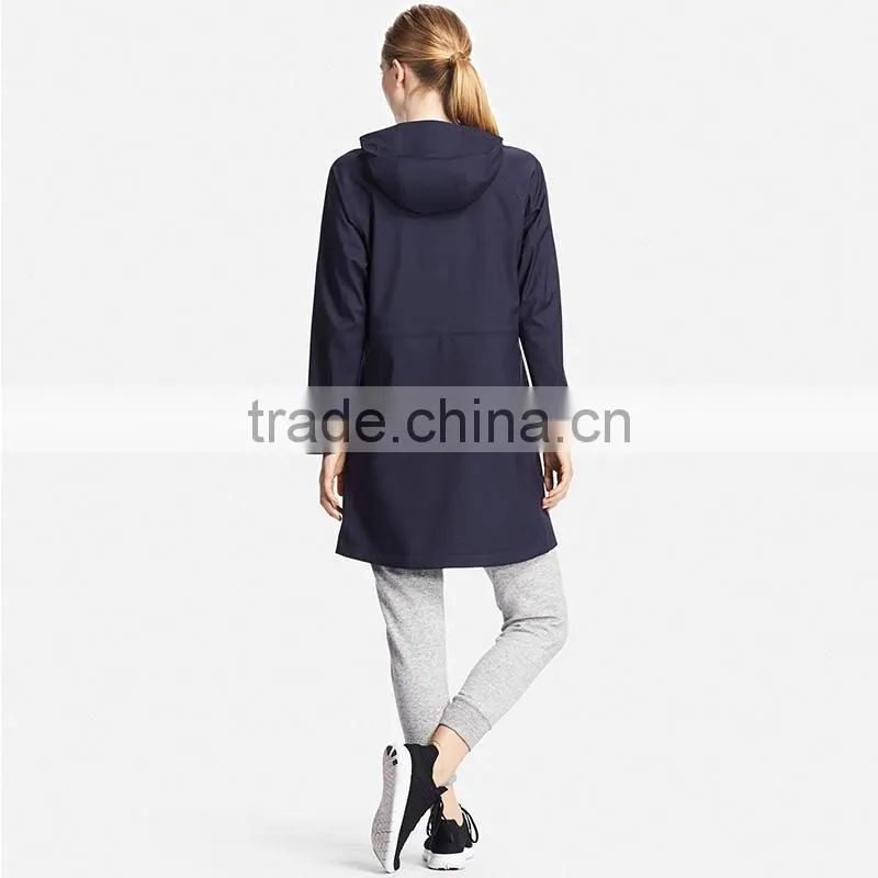 All-weather style blocktech waterproof windproof long jacket women's