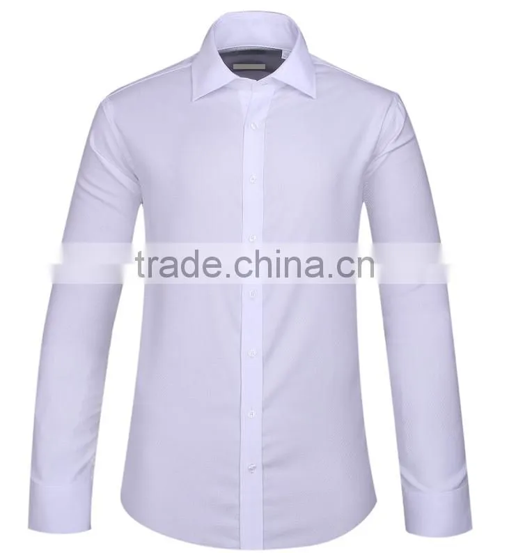 2017 lastest style men office long sleeves shirts solid color