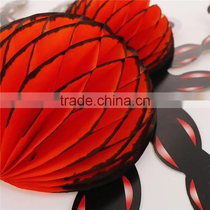 Paper Halloween Party Decorations Orange Black Halloween Spider Animal