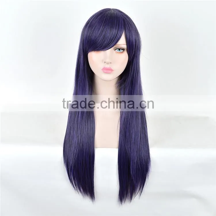 LoveLive TOJO NOZOM Very Long Hair Wig Elegant Bueaty Hair Wigs Long black straight hair wig