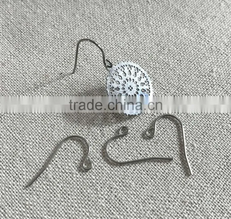 Surgical Stainless Steel Plain Ear Wire Earrings Hooks Jewellery Findings Accessories