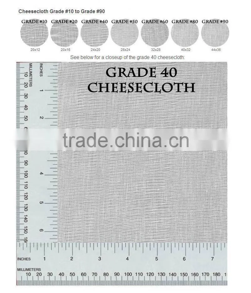 Grade 40 Cheesecloth 70 Yards Box 36" Wide 100% Natural Cotton White Cheese Cloth Fabric Wholesale