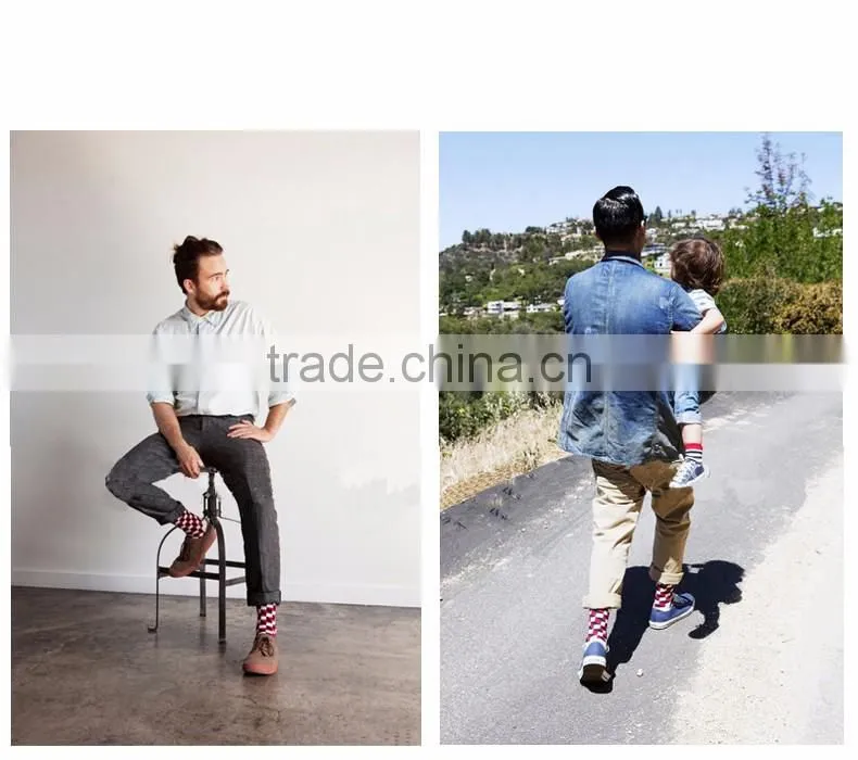 Colorful compression man custom happy socks cotton tube sock factoy
