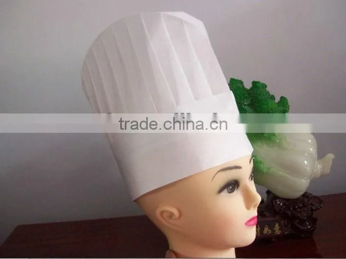 non woven disposable PP cooing hat chef cap in Tergal