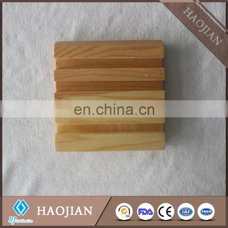 4 recess beautiful solid wood coaster holder, square wooden base of coaster