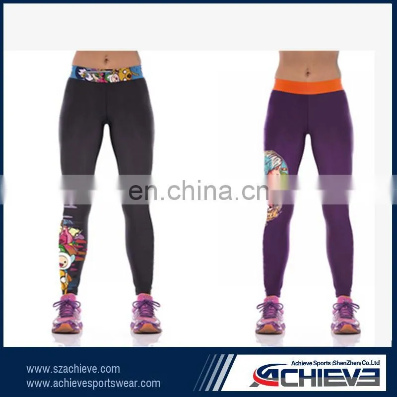 Thick sublimated leggings zip pockets