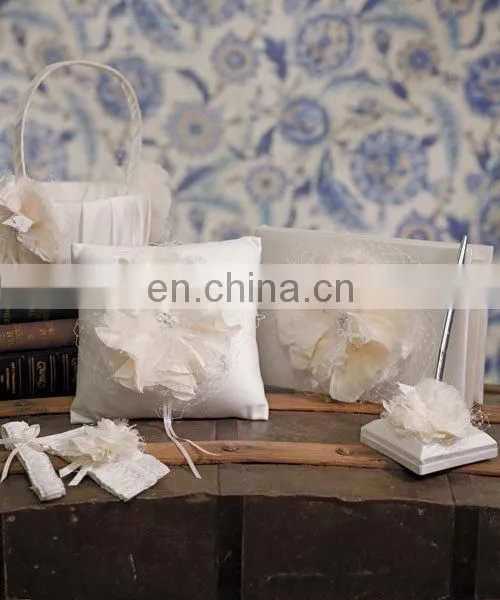 vintage lace decoration guest book/ Pen/ Cake Knift/ Sever/ Toasting Flutes Set wedding favor