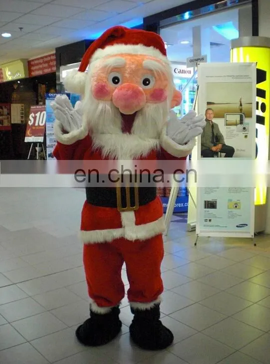 "Smile" Christmas cartoon adult walking costume, plus size santa claus costume