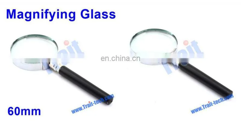 Portable Handheld Stainless Steel 60mm Mini Magnifying Glass Paypal Accept