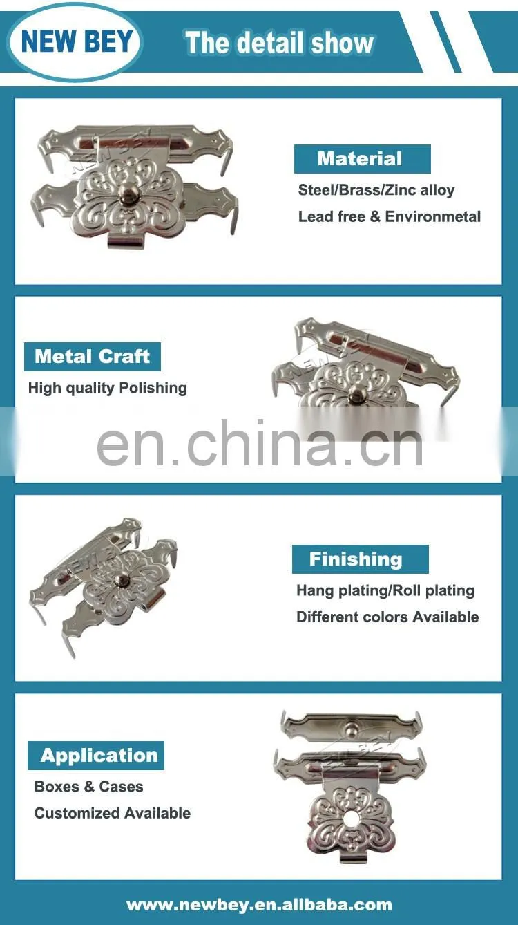 Fashion hardware golden small metal lock for jewelry box