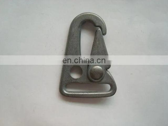 Round and flat shape silver metal hook buckle ,metal dog snap hook