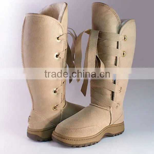 2016 High Quality Red Leather Over Knee Young Girl Boots
