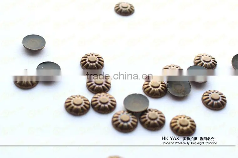1211C China hotfix dome flatback cooper rhinestone; iron on cooper rhinetone flatback, heat transfer cooper flatback rhinestone