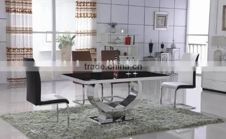 2014 newest modern Glass dining set 1+4