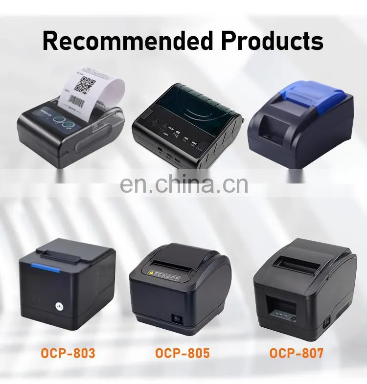 Barcode Printer Thermal Printer Machine POS Label Receipt Printer 80mm Auto Cutter for supermarket