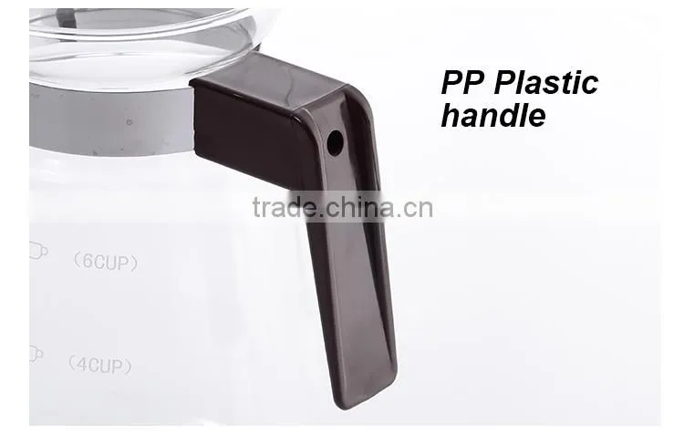 made in China BPA free promotion economic water pot water jug heat insulation glass water pot