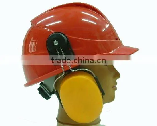 safety helmet with face shield and earmuffs ear muff