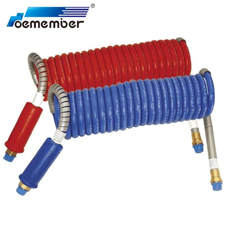 Nylon Coiled Air Set Line Assembly Red & Blue Truck Trailer Brake Coil Set