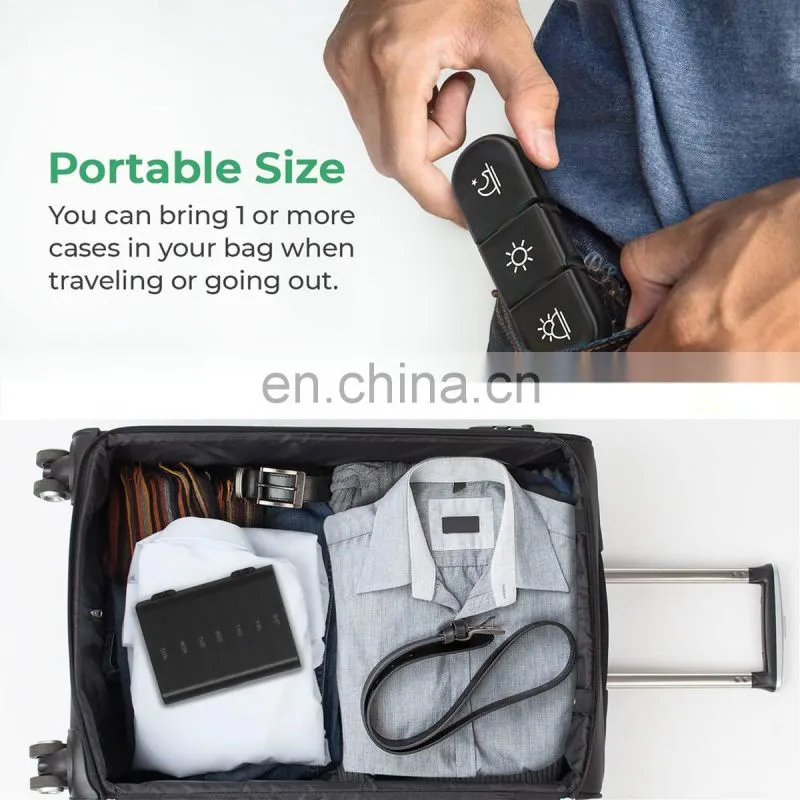 21 Grids Pill Box 7 Days Medicine Box Weekly Pill Case Medicine Tablet Dispenser Organizer Splitters Storage Organizer Container